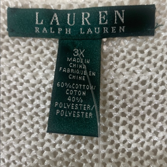 Lauren Ralph Lauren size 3X Pearl Knit Sleeveless Top - Pearl White NWT - Picture 5 of 5
